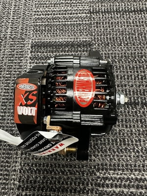 PWM-8164, 93mm Alternator, XS Adjustable Voltage, DENSO Style Race Prepped, Internal Regulator, 35 Amp Idle, 75 Amps Max Output, Adjustable Voltage 13.5-18.5 Volts, #2025 / #2027, (Internal Note - Does Not Include Pulley, 15mm Shaft - use pulley #181), 7/8" Nut,