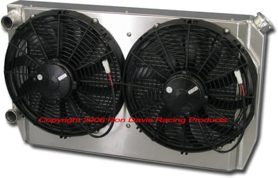Dual Pass Off-Road Radiator, 28" x 16" x 3" Ford In / Out
