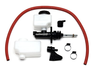 Master Cylinders 3/4" Bore Compact Master Cylinder, 1/8" NPT Outlet, Includes Reservoir & Remote Mount Kit, 2.25" Bolt Spacing, Black Anodized Aluminum