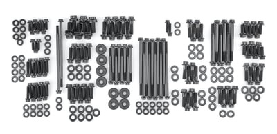 LS Engine Accessory Bolt Kit, 12 Pt. Black Oxide, Includes: Intake, Valve Cover, Timing Cover, Oil Pan, Header, Water Pump
