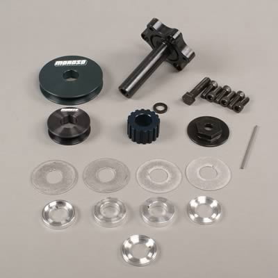 Drive Mandrel Kit, BBC, Long, W/ Pulleys