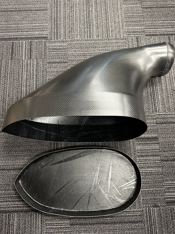 Dragster Hood Scoop Kit, Carbon Fiber, Small Round Opening 25 sq. in