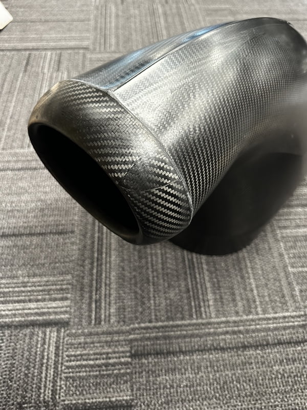 Dragster Hood Scoop Kit, Carbon Fiber, Small Round Opening 25 sq. in