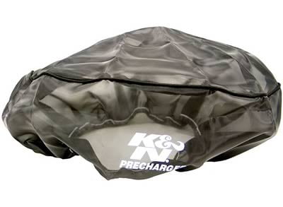 14.00" Round Air Filter Wrap W/Covered Top, PreCharger, Black, Universal, 14.00" Diameter, 5.00" Height
