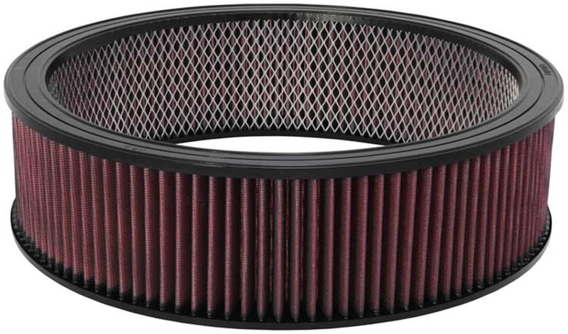 14" x 4" Ht., Red, Air Filter, Round, With Inner Support