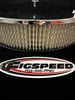 Air Cleaner, Chrome 14" x 3" Muscle Car Style, Paper Element & Hi-lip Base..