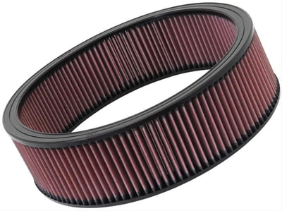 14" x 4", Air Filter Element Only, Filtercharger, Round, Cotton Gauze, Red