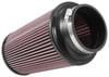 4.00" Inlet, 4.625" x 6.00" Cone Filter 9.00" Long, Round Tapered Universal Clamp On Air Filter, Base Outside Diameter: 6", Flange Length: 1.75", Centered Flange, (Use RE-0810PK Nylon Pre Filter or 25-0810 as foam outer), 4"