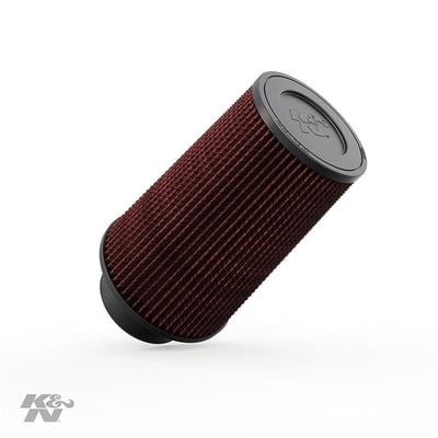 3.50" Dia. Inlet Air Filter Element, Filtercharger, Conical, Cotton Gauze, Red, 3-1/2" ID Flange, 6" Base, 4-5/8" Top, 9" Length (Use RE-0810PK Nylon Pre Filter or 25-0810 as foam outer)