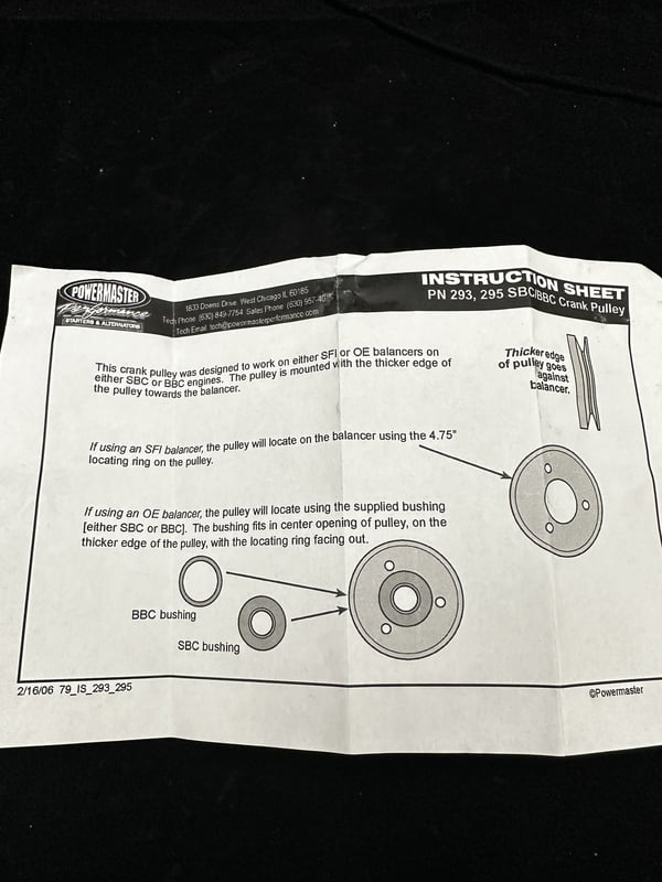 BBC Billet Crank Pulley, 5"