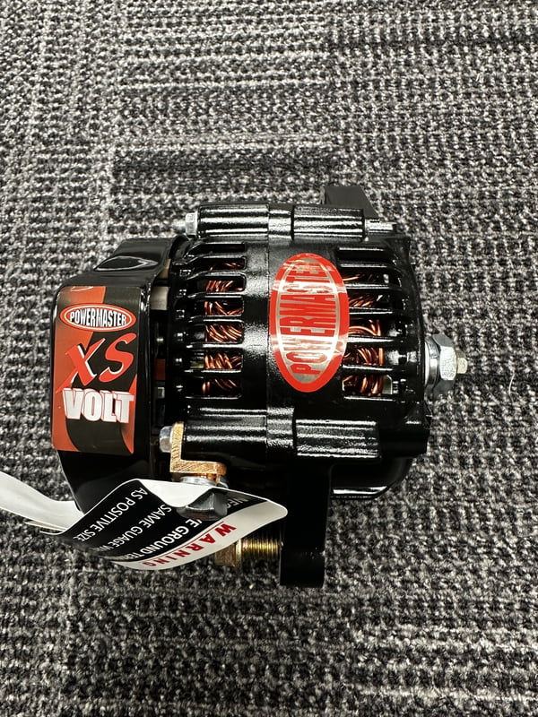 PWM-8164, 93mm Alternator, XS Adjustable Voltage, DENSO Style Race Prepped, Internal Regulator, 35 Amp Idle, 75 Amps Max Output, Adjustable Voltage 13.5-18.5 Volts, #2025 / #2027, (Internal Note - Does Not Include Pulley, 15mm Shaft - use pulley #181), 7/8" Nut,