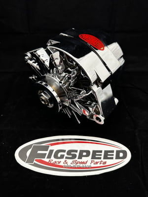 Alternator, GM 12si Internal Regulator, 1 Wire, V-Belt 100 Amp, Chrome Plated, Buick, Oldsmobile, Pontiac, Chevy, GMC