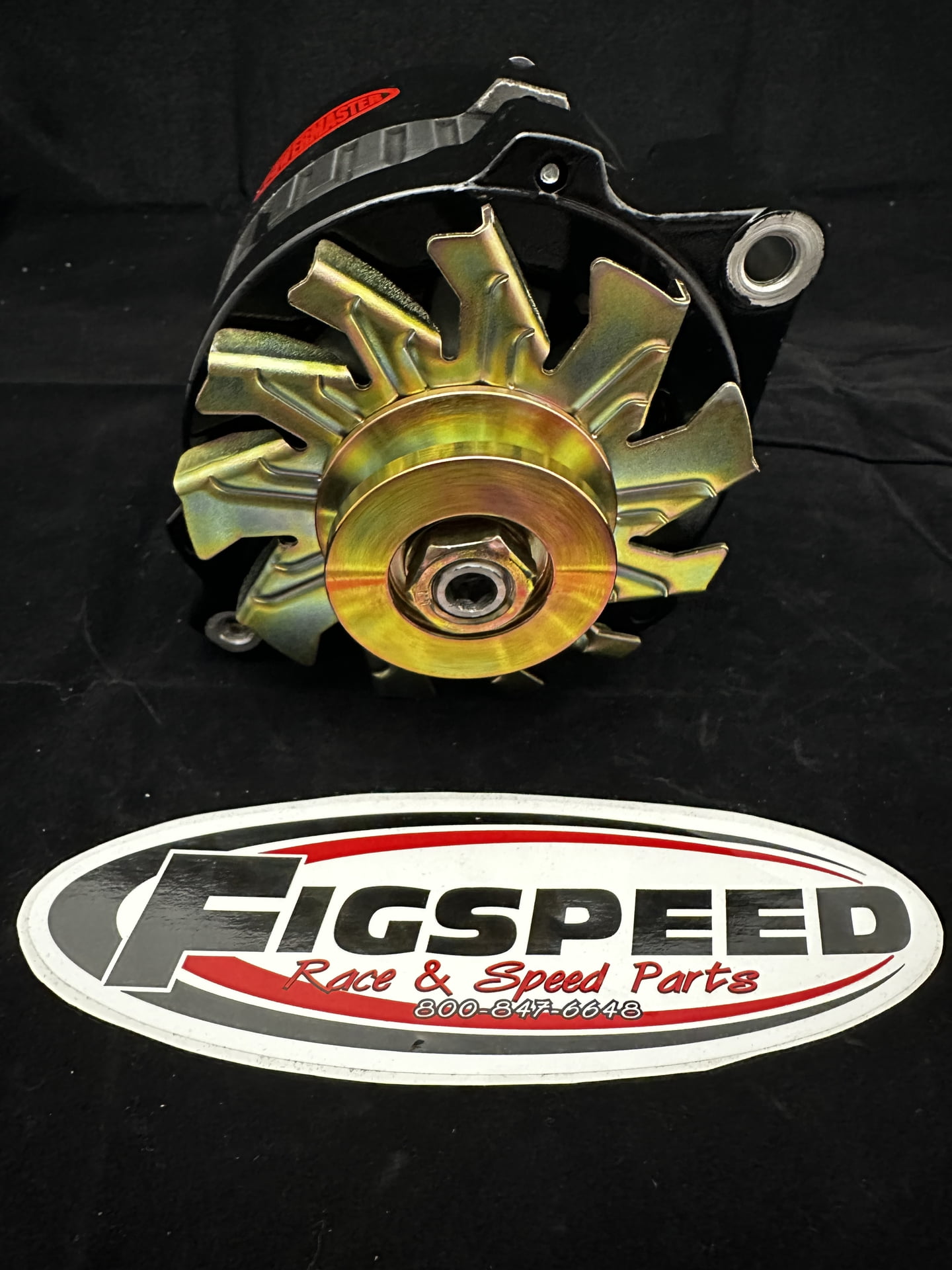 Alternator; CS130, 180° Mount, 140 Amp; Black, w/Side Battery Post