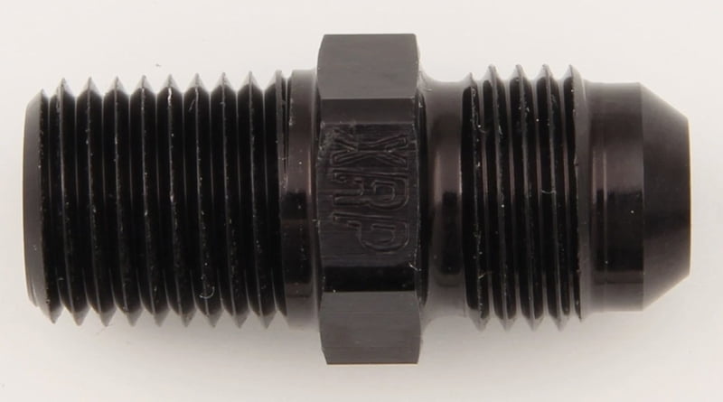 Male 1/8" NPT Thread To #3AN Male Flare, Straight, Black