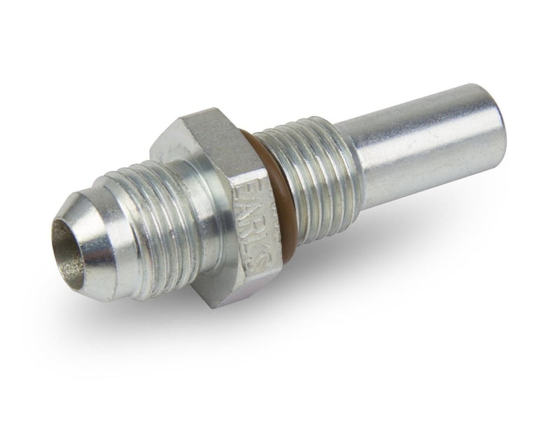 4L80E Transmission Adapter, One Adapter w/ O-Ring Seal Fits 4L80E (Some 1997 & Later) w/ 1/4-18 NPSM Threads - Long (Rear), Nickel Plated Steel