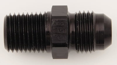 Male 1/8" NPT Thread To #3AN Male Flare, Straight, Black