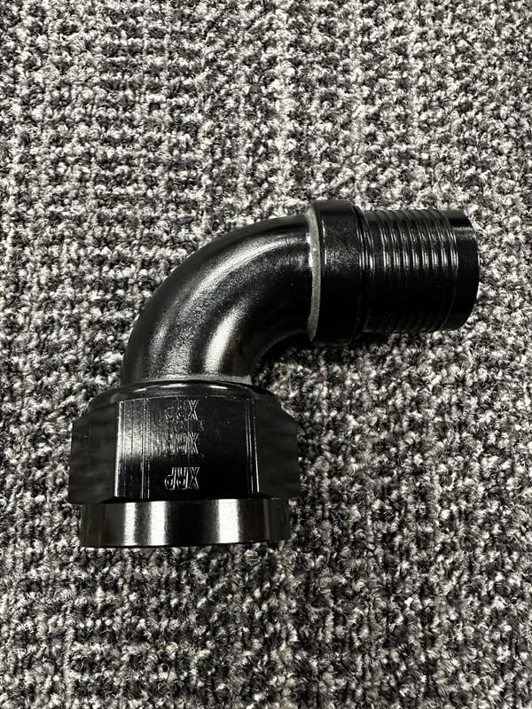 XRP Fitting, #20, -20AN, AN20, 90° Degree HS-79 Hose End, Crimp Style, W/ CSM & Pro Plus