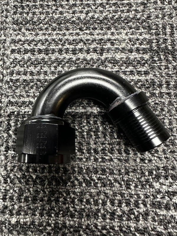 XRP Fitting, #16, -16AN, AN16, 150° Degree HS-79 Hose End, Crimp Style, W/ CSM & Pro Plus