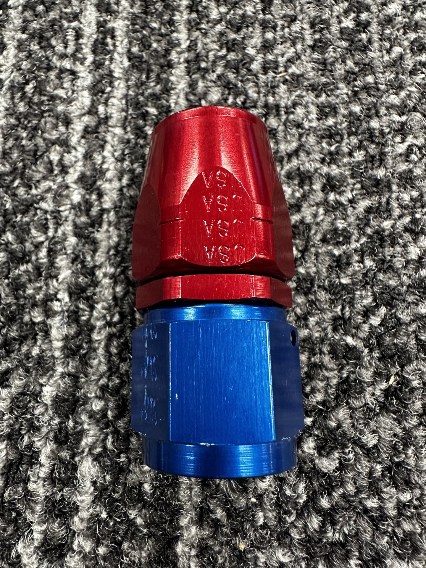 XRP Fitting, 10, 10AN, AN10, Straight Hose End, Red/Blue