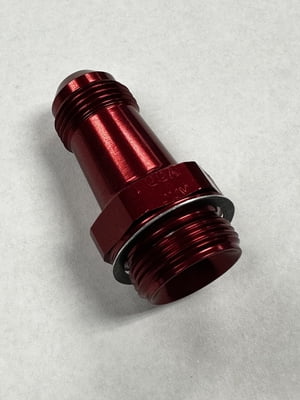Carburetor Adapter Fitting #8 AN Holley Dual Feed Fitting, Red, Standard 7/8-20, 2.00" OAL