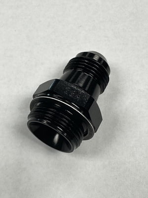 Carburetor Adapter Fitting #8 AN Holley Carburetor Fitting, Short, Black, Standard 7/8"-20