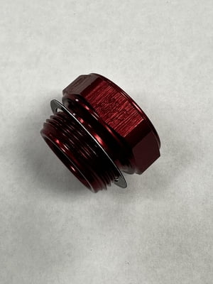 Carburetor Adapter Fitting Holley Carb Bowl Plug, Red, 7/8"-20 Thread