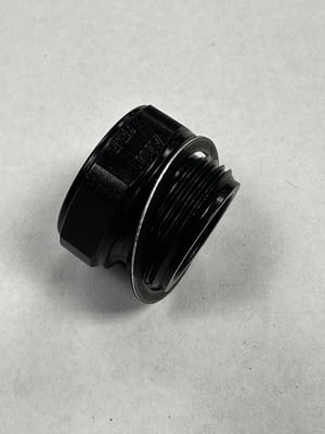 Carburetor Adapter Fitting Holley Carb Bowl Plug w/Gauge 1/8" NPT Port, Black, 7/8"-20 Thread