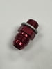 -6 AN Male to 12mm x 1.00 Male, Red Aluminum, Weber Straight Bowl Fitting