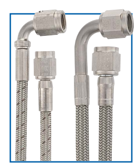 #3 & #4 Pre-Made Stainless Steel Braided Hose Assemblies