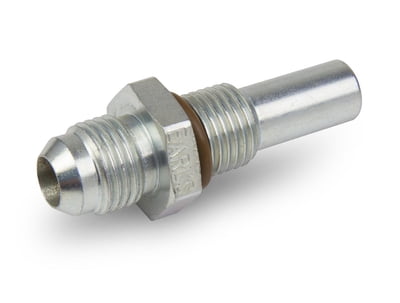 4L80E Transmission Adapter, One Adapter w/ O-Ring Seal Fits 4L80E (Some 1997 & Later) w/ 1/4-18 NPSM Threads - Long (Rear), Nickel Plated Steel