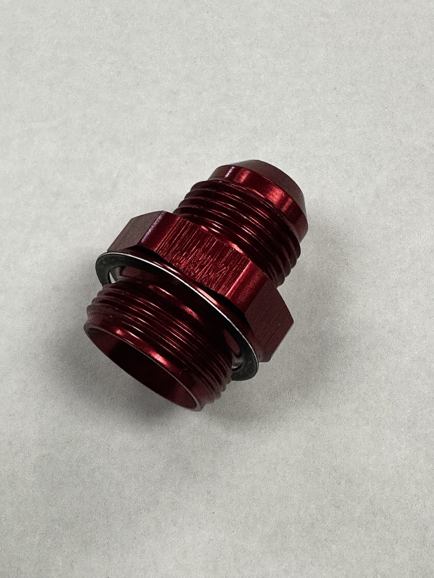 8 AN Holley Carb Fitting, XShort, 7/8" x 20, Red
