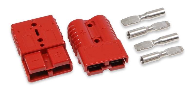 BP175-R, 2 Pak, Red Battery Quick Disconnect 175 Amp - Red - Terminals fit 2-Gauge Wire. Set of 2 Connectors w/ 4 Terminals, RED, MOR-74200 , ANV-1040AOR