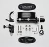 Aluminum Tandem Master Cylinder Kit with Bracket and Valve, 1-1/8" Bore, Black