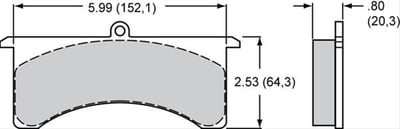 WIL-15E-10228K Brake Pad Set, GN Caliper, Polymatrix E