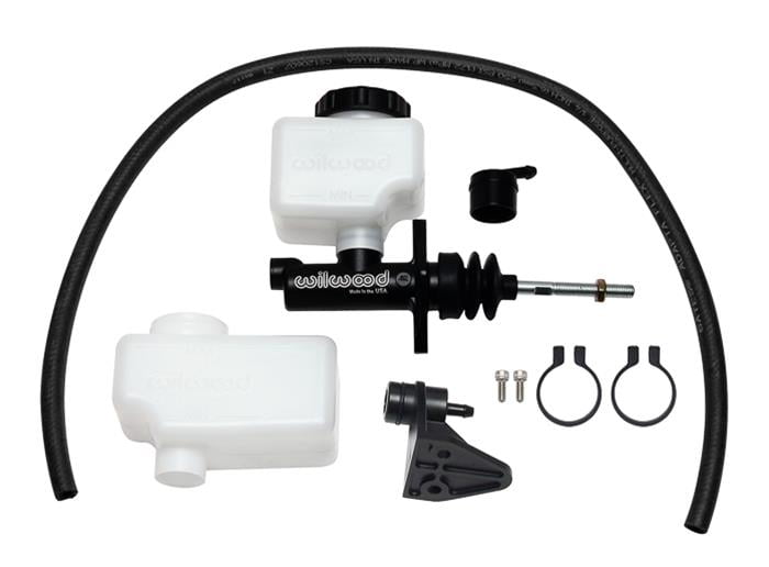 Remote Reservoir Master Cylinder, Aluminum, 7/8" .875" Bore, 3/8"-24 Banjo Outlet, Includes Remote or M/C Mounted Reservoirs and Remote Reservoir Bracket and Hose