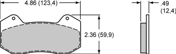 Wilwood 150-28-4908K Wilwood BP-28 4908 .31in Thick Brake Pads main image 0