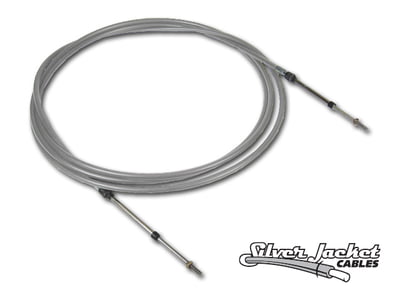 9' Push/Pull Cable, Clip/Clip, 3" Travel, 10-32 Threaded Ends, Throttle/Control, Ultimate Silver Jacket Cable (Replaces 820-9X)