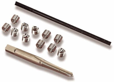 Carb Heli-Coil Installation Tool Kit, Tap, Installation Tool, 10 Heli-Coils, For Holley Fuel Bowl Threads, Tread Repair Kit, 12-24, (HOL-26-124BK Has Slightly Longer Bowl Screws And Can Sometimes Be Used In Place Of This Kit)