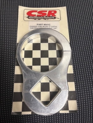 3" Overflow Bottle Chassis Tube Mount, Clear Anodize Aluminum