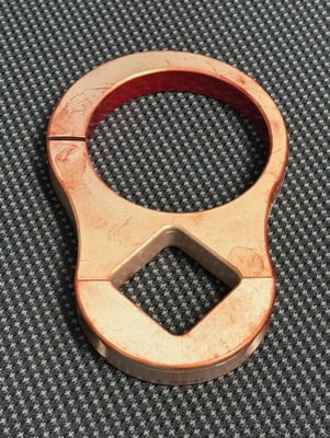 3" Overflow Bottle Chassis Tube Mount, FADED RED Anodize Aluminum