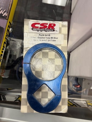3" Overflow Bottle Chassis Tube Mount, Blue Anodize Aluminum