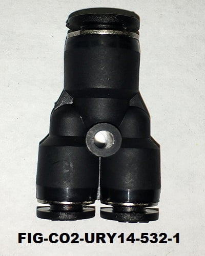 Reducer Y Fitting for 1/4" OD Tubing