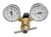 Dual Gauge CO2 Regulator, Adjustable 0-150 lb, Shows Bottle & Regulated Line Pressure, Bottle Inlet Is Perpendicular To Gauges (90*)