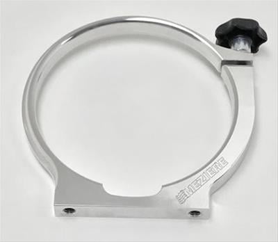 2.5# Co2 Bottle Clamp, Polished, 4.375" Diameter, Black Anodized, Flush Mount, Sold each