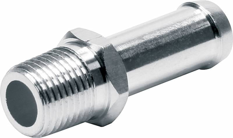 Overflow Nipple, 1/8" NPT x 5/16" Barb, Aluminum