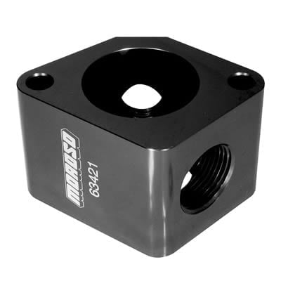 Billet Aluminum, Water Neck Port Adapter / Spacer, Black