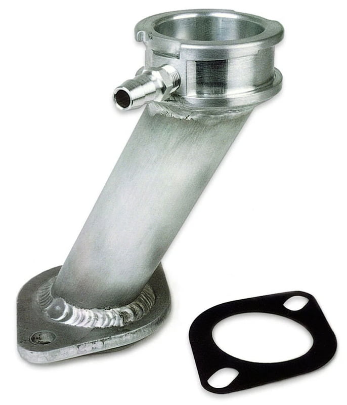 Billet Aluminum Angled Water Neck, Radiator Cap Extension, 5.75" Tall, SBC / BBC