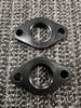 BBC Water Pump Spacers, Pair, Remote Pump Hose Adapter, 3/8" / .375" Thick, #12AN ORB Threaded Internally