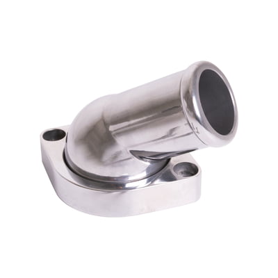 Water Necks / Thermostat Housings Water Neck, GM LS, Swivel, 30° Angle, Polished Aluminum, 1997-’15 GM LS Series Engines