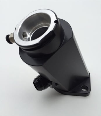 CarBole Chrome 45-Degree Thermostat Housing Water Neck For Chevy SBC & BBC V8 V6 (1966-75) - 5 Year Warranty